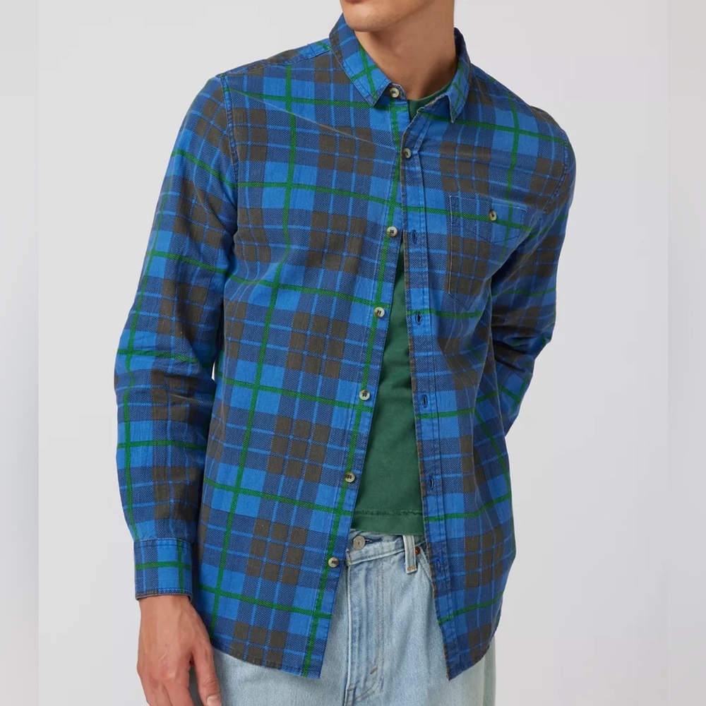 Rolla’s Men At Work Check Button-Down Shirt